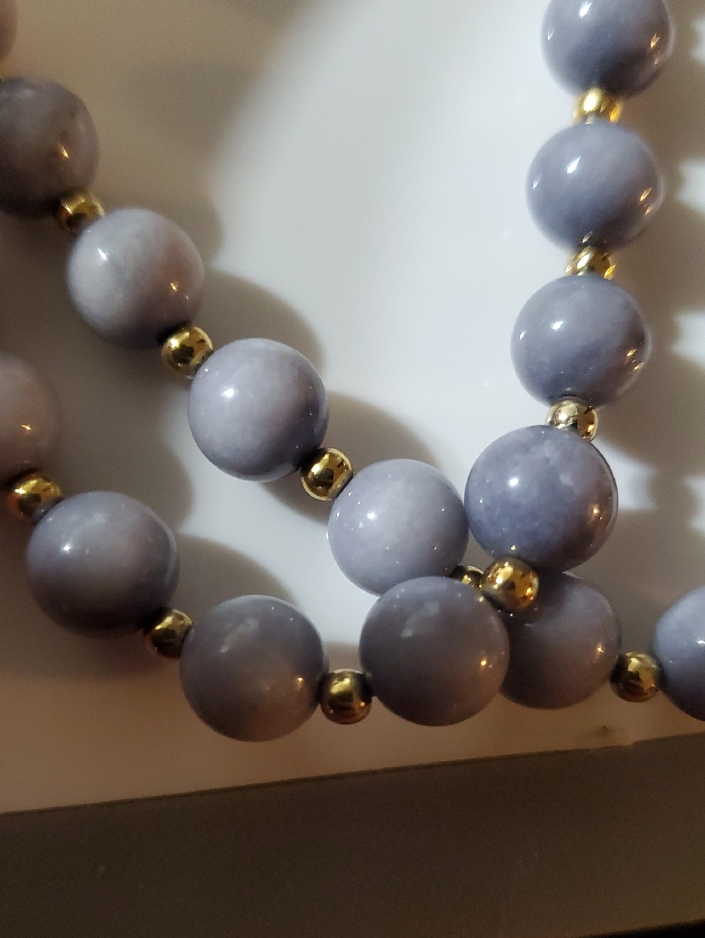 Vintage Boho 23"Aventurine Quartzite Necklace- Natural Green Gemstone